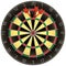 Dartboard with darts isolated