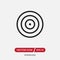 Dartboard vector icon in modern design style for web site and mobile app