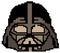 Darth Vader drawn in pixels