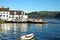 Dartmouth England. Inner harbour, river Dart, lower car ferry