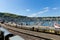 Dartmouth and Kingswear station by marina Devon England by River Dart