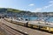 Dartmouth and Kingswear station by marina Devon England by River Dart