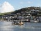 The Dartmouth to Kingswear ferry crossing the River Dart in Devon, England, UK