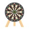 Darts. Circle for playing darts on a stand. Circle darts on a blue background. Vector illustration.