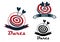 Darts sport emblems or symbols
