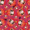 Daruma brush seamless pattern