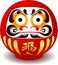 Daruma doll cartoon