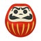 Daruma doll Japanese symbol isolated lucky statue