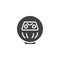 Daruma doll vector icon