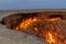 Darvaza Derweze gas crater called also The Door to Hell in Turkmenist