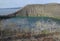 Darwin Lake in the fall, Tagus Cove, Isabela Island, Galapagos Islands