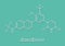 Dasabuvir hepatitis C virus drug molecule. Skeletal formula.