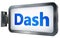 Dash on billboard background