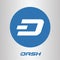 Dash blockchain cripto currency logo