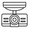Dash cam recorder icon, outline style