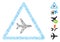 Dash Collage Airplane Danger Icon