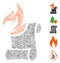 Dash Collage Burn Manuscript Icon