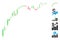 Dash Collage Candlestick Chart Growth Slowdown Icon