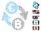 Dash Collage Euro Bitcoin Exchange Coins Icon