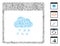 Dash Collage Snow Cloud Calendar Page