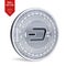 Dash. Crypto currency. 3D isometric Physical coin. Digital currency. Silver coin with Dash symbol on white background. Bl