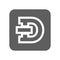 Dash crypto currency icon