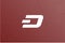 DASH cryptocurrency icon on flag network