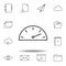 dash gauge speed outline icon. Detailed set of unigrid multimedia illustrations icons. Can be used for web, logo, mobile app, UI,