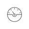 Dash gauge speed outline icon. Signs and symbols can be used for web, logo, mobile app, UI, UX