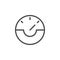 Dash, gauge, speed vector icon. Multimedia minimalist outline vector icon