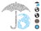 Dash Mosaic Earth Umbrella Icon