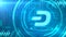 Dash symbol on a cyan HUD background