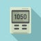 Dashboard barometer icon, flat style