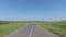 Dashboard camera in car, driving in Dobrogea, Romania