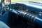 Dashboard of a classic 1955 blue Buick sedan car