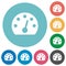 Dashboard flat round icons