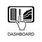 dashboard icon. Element of Software development signs with name for mobile concept and web apps. Detailed dashboard icon can be