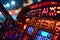 The dashboard of a plane lights up on the display with the phrase AI.