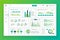 Dashboard UI admin panel vector design template with infographic elements, chart, diagram, info graphics