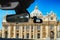 Dashcam car camera view of Saint Peter& x27;s Church, Rome, Italy