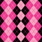Dashed Argyle Pattern in Pink and Black