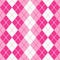 Dashed Argyle in Pink and White
