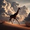 Dashing Across the Dunes: The Majestic Giraffe\'s Desert Trot