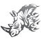 A dashing rhino logo image