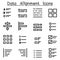 Data Alignment icon set