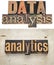 Data analysis and analytics