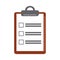 Data analysis, clipboard list check marketing flat icon