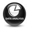Data analysis (graph icon) glassy black round button
