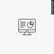 Data, analysis, monitoring, linear style sign for mobile concept and web design
