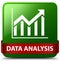 Data analysis (statistics icon) green square button red ribbon i